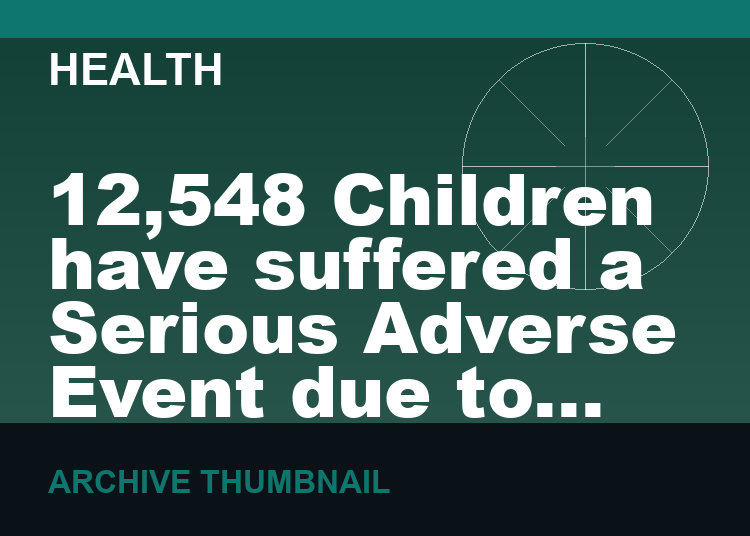12,548 Children have suffered a Serious Adverse Event due to the COVID Vaccines in the USA; and 106 Kids have sadly died