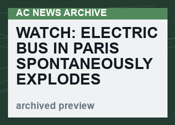 Watch: Electric Bus In Paris Spontaneously Explodes 